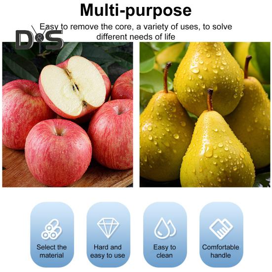 Herramienta para Quitar el Corazón de la Fruta con Cuchillas Serradas Afiladas Fácil de Usar Portátil Multifunción Cortador de Fruta Descorazonador