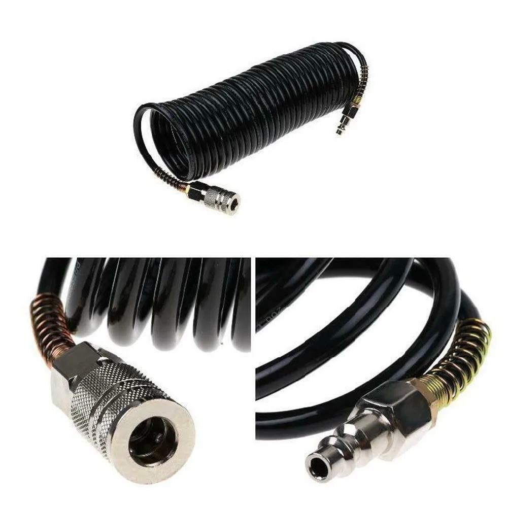 Air Compressor Hose Quick Coupler 1/4" NPT Pneumatic Adapter Quick Coupler Inflating Coil  Air Hose Compressor Replacement Part