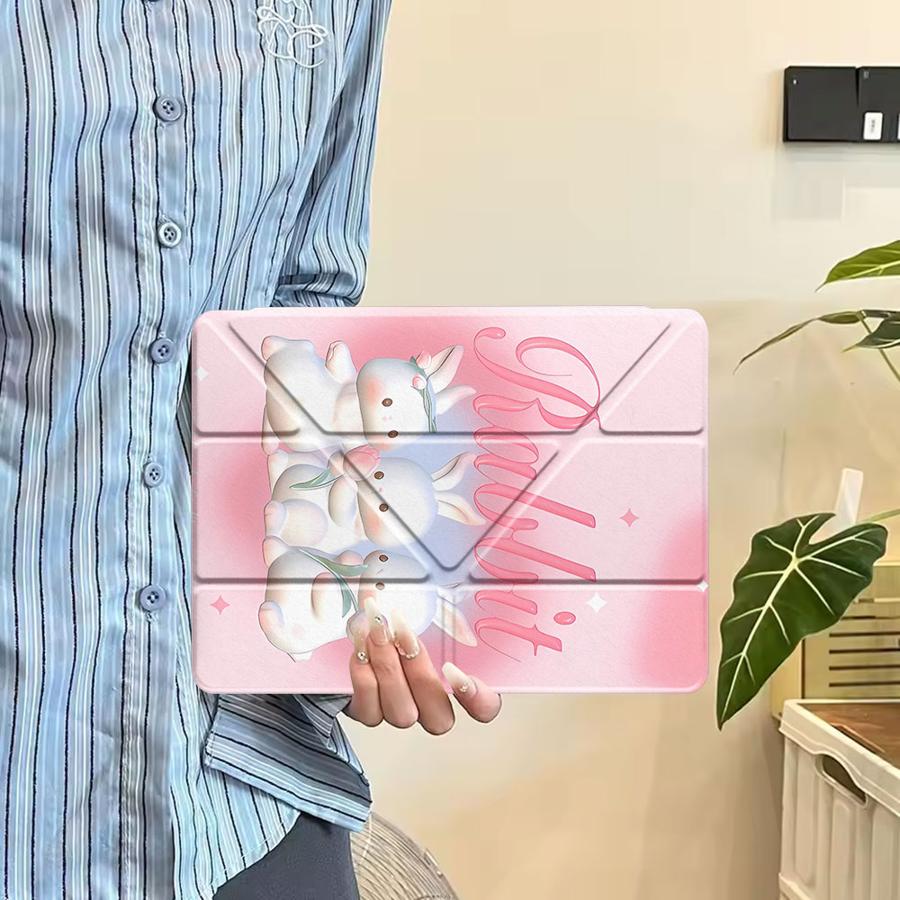 Three Little Rabbits Tablet Case For iPad Pro 11th 10th 9th 8th 7th 12.9inch Mini 6 7 Pro 2025 Air 4 5 M3 M2 1 2 M4 11inch