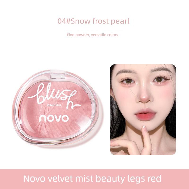 Novo Single-Color Matte Blush in Natural Pink Shades, Korean-Style Nude Makeup with a Delicate and Pure Look, Blush Palette
