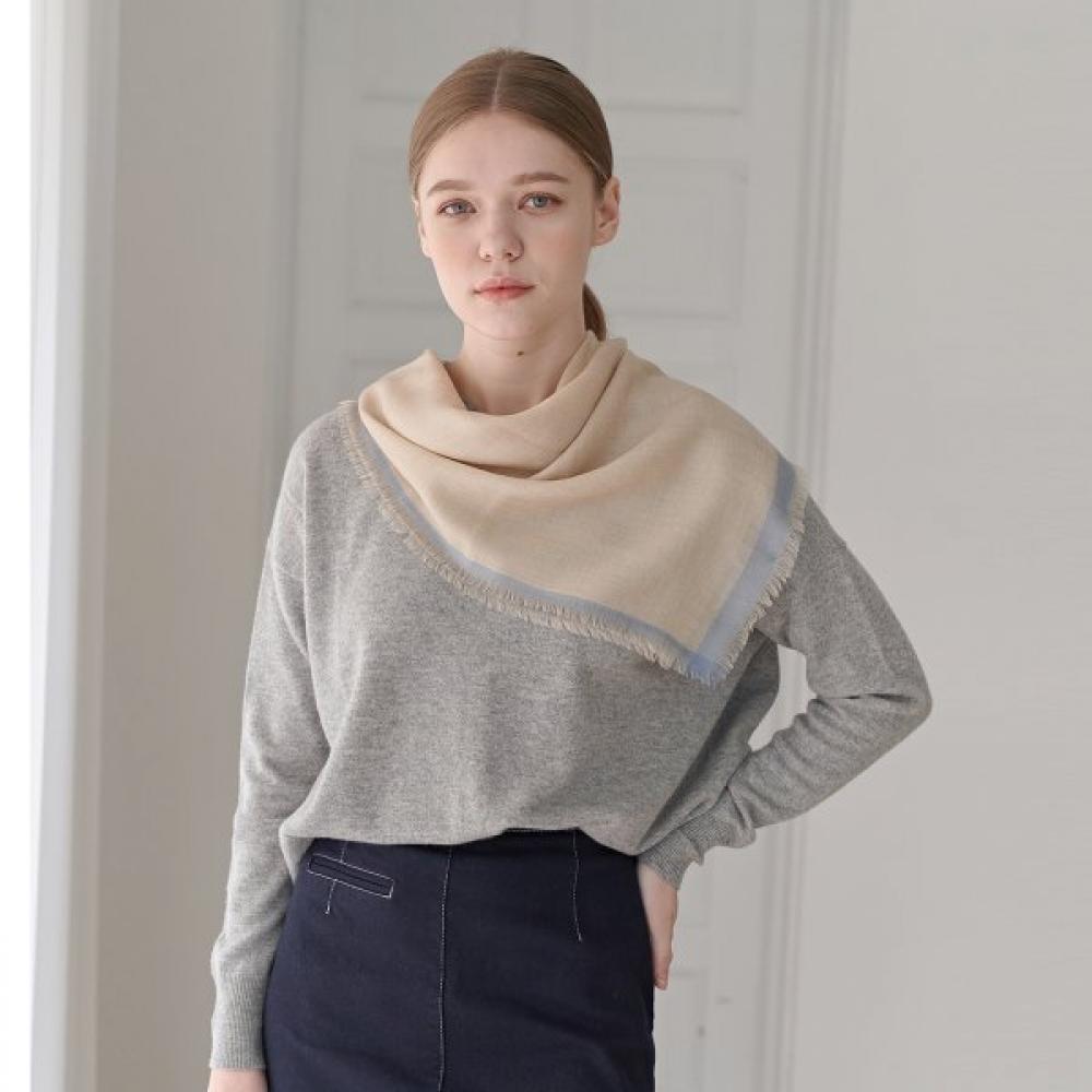 Dal Cashmere Air Scarf Square Beige Single option