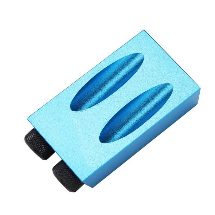 14 pièces gabarit de vis de trou de poche, kit de perçage de trou de poche 15 ° ensemble guide forage oblique pour le travail du