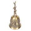 Deer Shape Hand Bell Vintage Plating Process Rustproof Polished Finish Metal Hand Bell for Dining