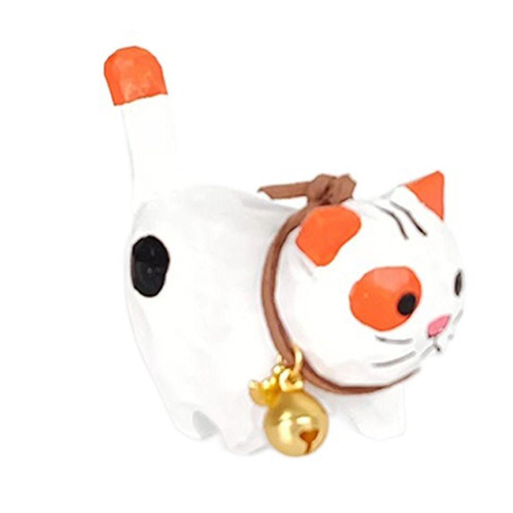 Handmade Wood Carving Cat Ornament Solid Wood Hand Engraving Cat Decorations  Girls