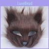 Theme Masquerade Halloween Party Furry Fox Half Mask Animal Cosplay Up Make