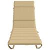 Sun Lounger Cushion GEMERT 100percent  Polyester Beige 200 x 60 x 3 cm