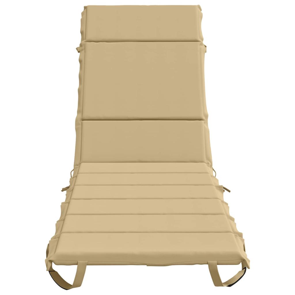 Sun Lounger Cushion GEMERT 100percent  Polyester Beige 200 x 60 x 3 cm