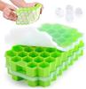 296/37 Cubetti in Silicone a Nido d'Ape Vassoi per Ghiaccio Riutilizzabili per Alimenti Grande Capacità Macchina per il Ghiaccio con Coperchi per Succhi Cocktail Stampini per Ghiaccio