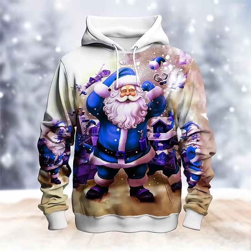 Christmas Themed 3D Printed Men's Women's Hoodies Casual Comfortable Autumn Winter Long Sleeved Hoodies