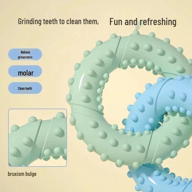 Exclusive New Pet Teething & Biting Double Ring Toy for Self-Play