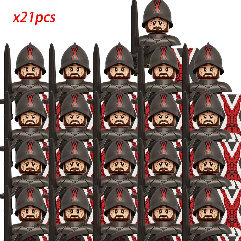 MOC Thrones Golden Armor Warrior Guard Jaime Lannister Barristan Selmy Meryn Trant Building Blocks Mini Action Figure Toys