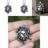 Retro Medusa Snake Animal Pendant Necklace With Zinc Alloy Charm For Gothic Style