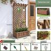 Support de jardinière en bois carbonisé