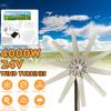 4000W Wind Generator 10 Blade White Wind Turbines Horizontal Home Powers Windmill Energy Turbines Charge 10 pcs 12V 24V