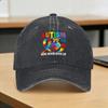 Baseball Cap Autism Never Gives Up Summer Y2K Retro Trucker Hat  Unisex Men Print Hunting Camping Sun-Proof Snapback Cap