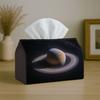 1pc Futuristic Cosmic Minimalist Tissue Holder - Saturn Planet Space Dark, Sturdy Napkin Organizer for Vehicle, Kitchen, Dining, Home Decoration - Dec