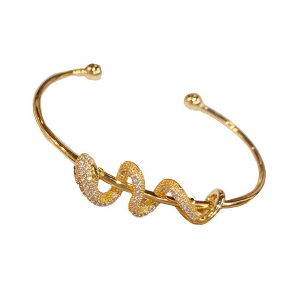 Elegant Ladies Snake Bracelet Adjustable Open Bangle Party Wear Bracelet Suitable for Distinctive Fashion Statements