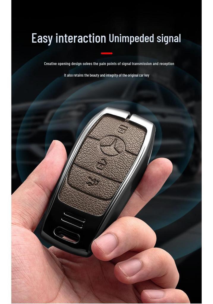 Compatible Key Case for Mercedes E300L, C260L, A200L, C200L, GLC300L, GLB220, GLA200.