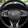 For Honda Civic 10th 2016-2019 Carbon Fiber Sticker  Car Center Console Windows Lifting Control Panel Decoration