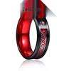 Men's Two-Tone Dragon Pattern Tungsten and Titanium Ring