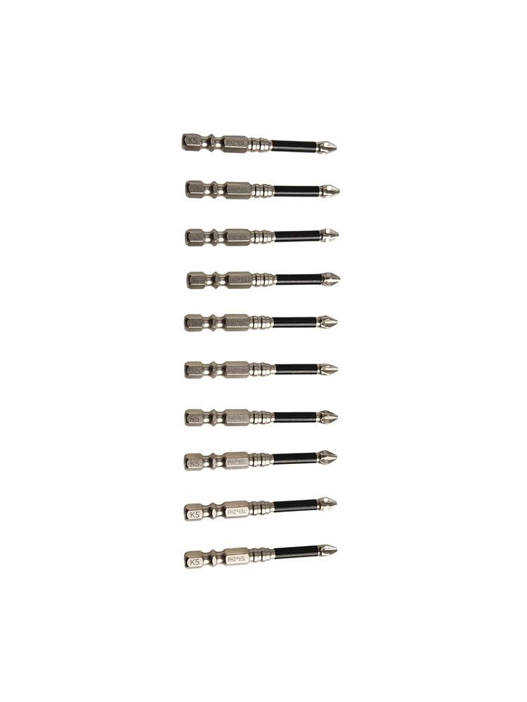 Screw Driver Bit Pack of 10 with Magnetism and High Strength Alloy Steel