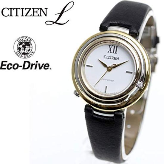 Citizen L Arcly Series Design Black EM0656-23A Eco-Drive Kanon-inspired Women's Watch,
