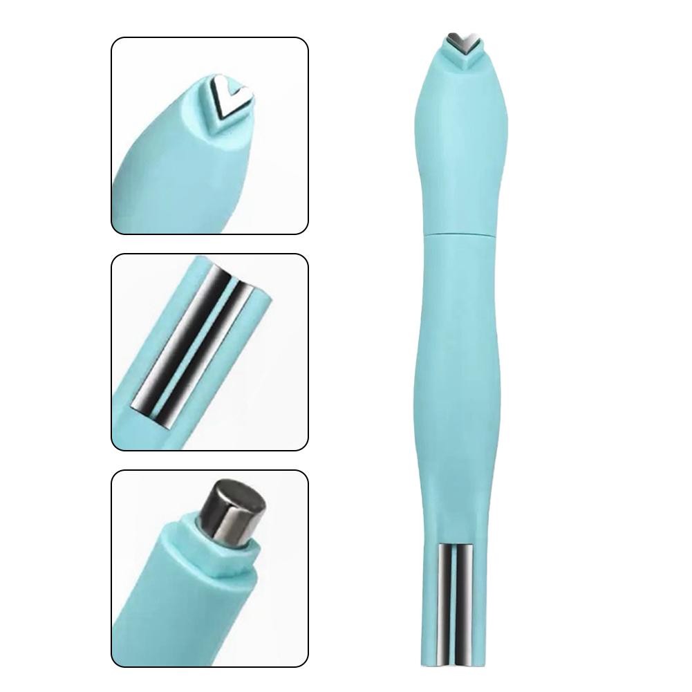 

1 шт. Магнит для ногтей в форме сердца с эффектом «кошачий глаз» 3 в 1, с узором «двойная змея» и французским маникюром, УФ-магнитный, притягивающий L8R9 Blue-1pcs