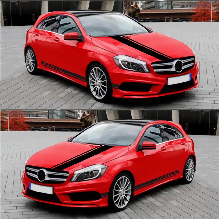 NEW Universal 5PCS Car Side Door Body Hood Rearview Mirror Decal Stripes Sticker Racing Decals