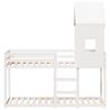 Bunk Bed with Canopy White 80x200 Cm Solid Pine Wood
