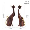 European Abstract Cat Statue: Oil Painting Resin Decor for Bedroom or Entrance - Creative Holiday Gift