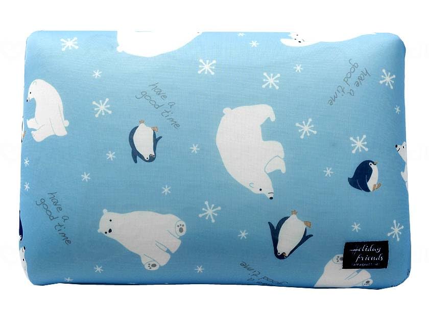 

Подушка охлаждающая Fundina Gel Cool Bear Пингвин Охлаждающая на ощупь Пена с памятью светло-синий