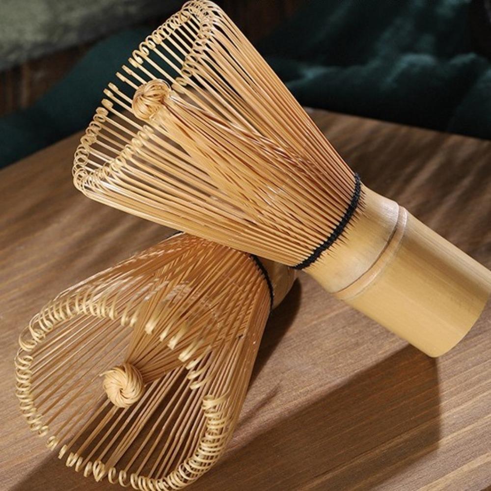 3in1 Food Grade Green Tea Powder Whisk Bamboo Japanese Chasen Traditional Matcha Whisk Set  Stirring