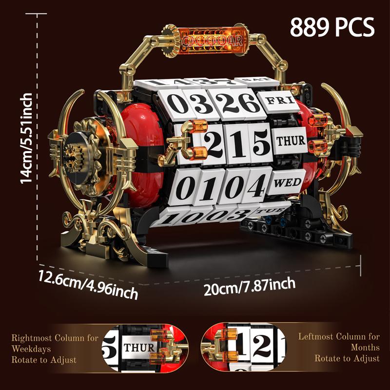 High-Quality 889Pcs High-Quality Retro High-Quality Calendar High-Quality Building High-Quality Blocks High-Quality Technology High-Quality And H2003
