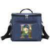 Lunch Bag Insulated Bags Cooler Box Thermal Organizer Handbag Shoulder Storage Lunchbag for Men and Women Golden Flower Printing
