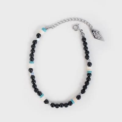 [Unisex] Onyx and Gemstone Bracelet