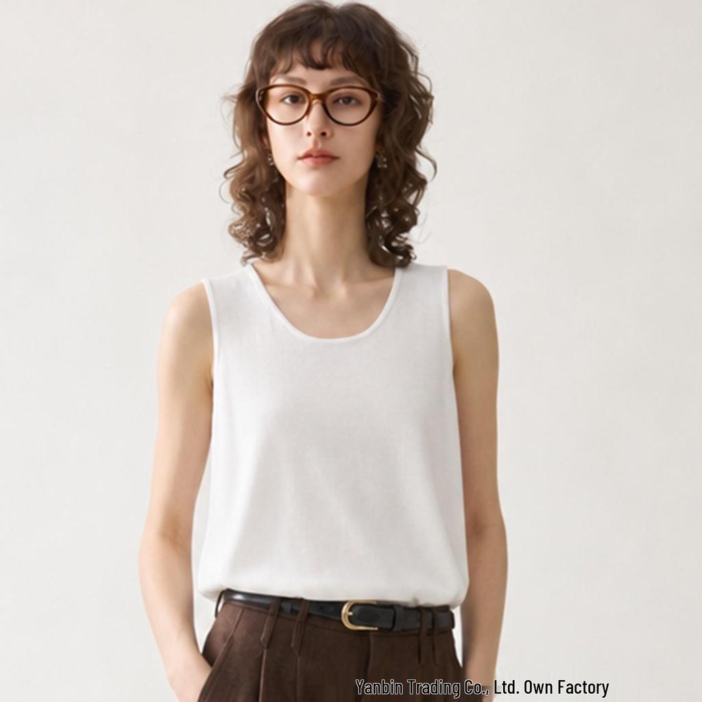 Versatile Round Neck Fine Wool Long Sleeve Base Layer Top