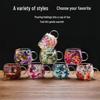 Creative Double-Layer High Borosilicate Glass Cup with Real Dried Flowers, Ideal for Milk or Juice