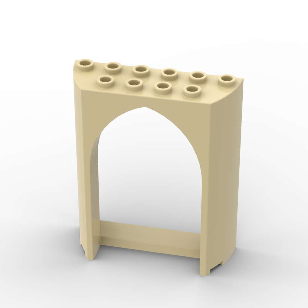 

MOC 1PCS 35565 Panel 2x6x6 Building Blocks WIth Pointed Arch House Castle Bricks Particle Idea High-Tech Idea Toys Children Gift