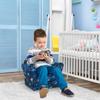 Kids Planet-Themed Armchair, with Non-Slip Feet, Wooden Frame - Blue