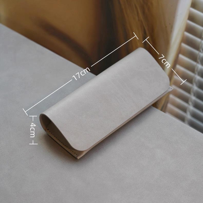 Foldable Eyewear Box & Accessories Set: Sunglasses Case, Round Storage Bag, Lens Cloth, Leather Pouch