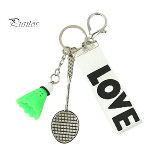 

Мини-брелок для бадминтона, бадминтонная ракетка, рюкзак, спортивный брелок, подарки для любителей бадминтона зелёный