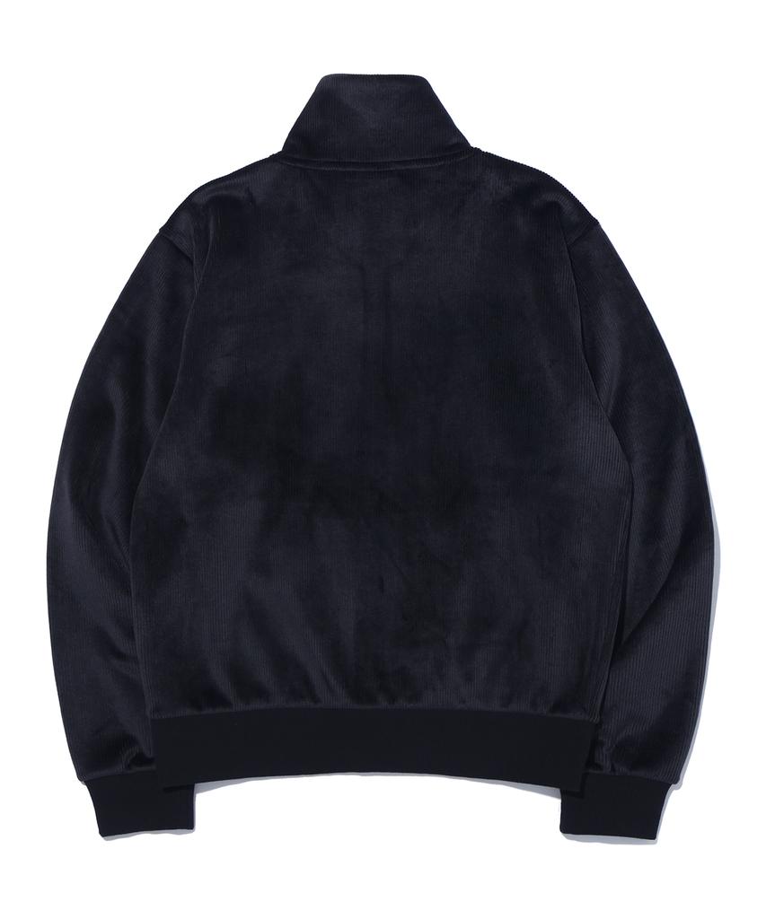 DISTN9NE Embroidered Lettering Corduroy Track Zip-Up Lp4Tf867_Black