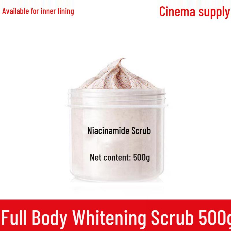 Niacinamide Body Scrub: Tender & White Full-Body Exfoliator for Chicken Skin, Hand Scrub, Large Clinic-Use Bottle.