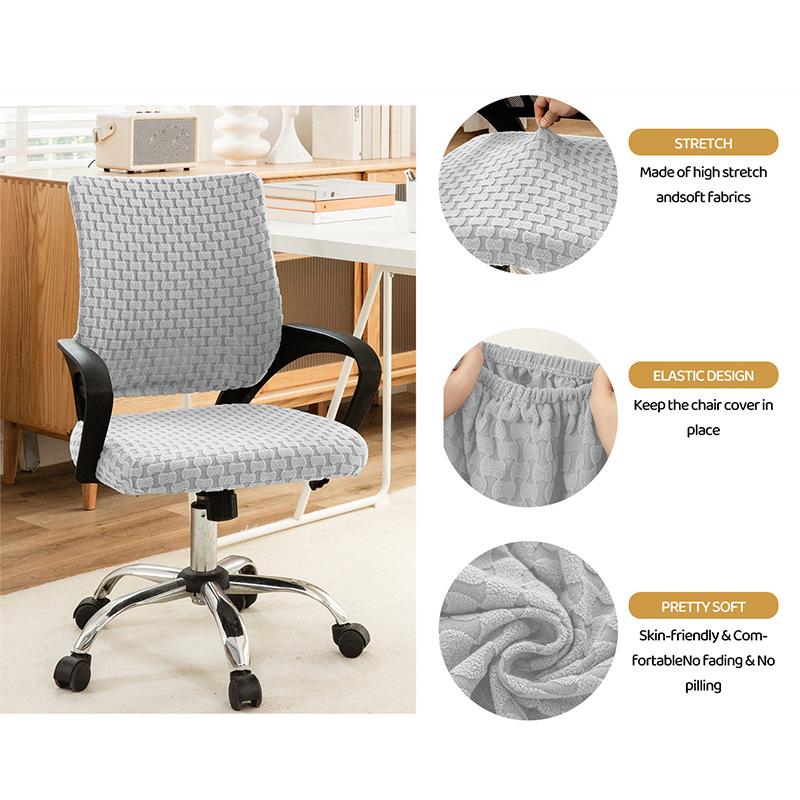 1PC Stool Slipcover High Elastic Velvet Home Textile Split Seat Cover Thicken Armchair Cover Office Chair Covers