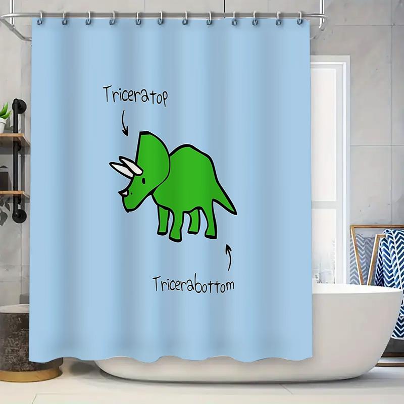 Dinosaur Shower Curtain Jurassic Park Decor T-Rex Bathroom Set Vintage Tropical Forest Nature Kids Room Home Decor Backdrop 90x180cm