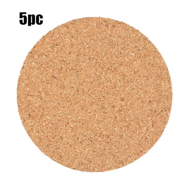 1/5/10pcs Cork Coaster Natural Round Wooden Pad Tea Coffee Mug Drinks Holder For Kitchen Mat Tableware Round Drink Coaster