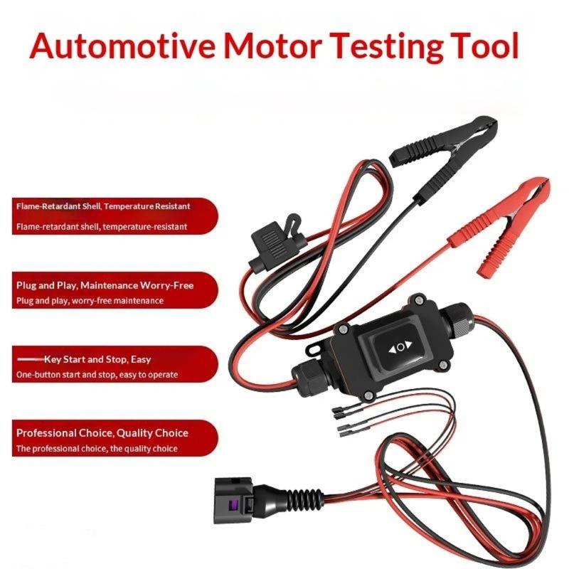 Motor Tester Electronic Brake Service Tool for Rear Brake Work with 10V - 14V Battery Input, Two-Way Motor Direction Control and Home Vehicle Care Use