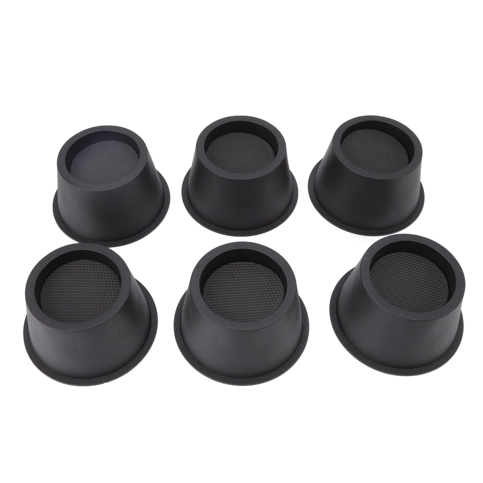 

6Pcs Furniture Risers Round Plastic Furniture Lift Riser for Bed Table Couch Black 2.8in