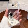Für Samsung Galaxy J4 Plus Hülle SM-J415F Ästhetisch Niedliche Katze Astronaut Transparent Handyhülle Für Samsung J4Prime 2018 Rückseite