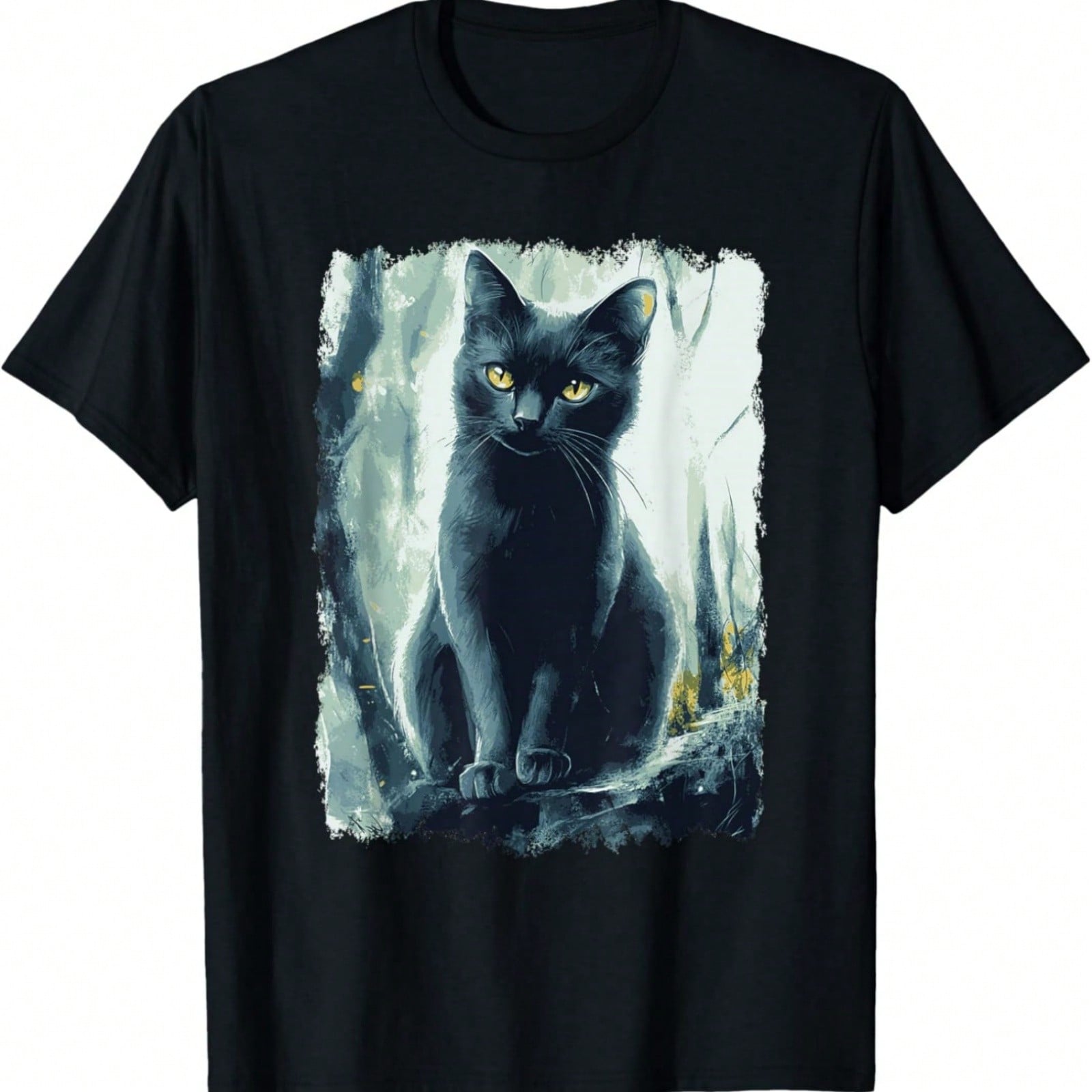 Russian Blue Cat Flower T-Shirt S разноцветный